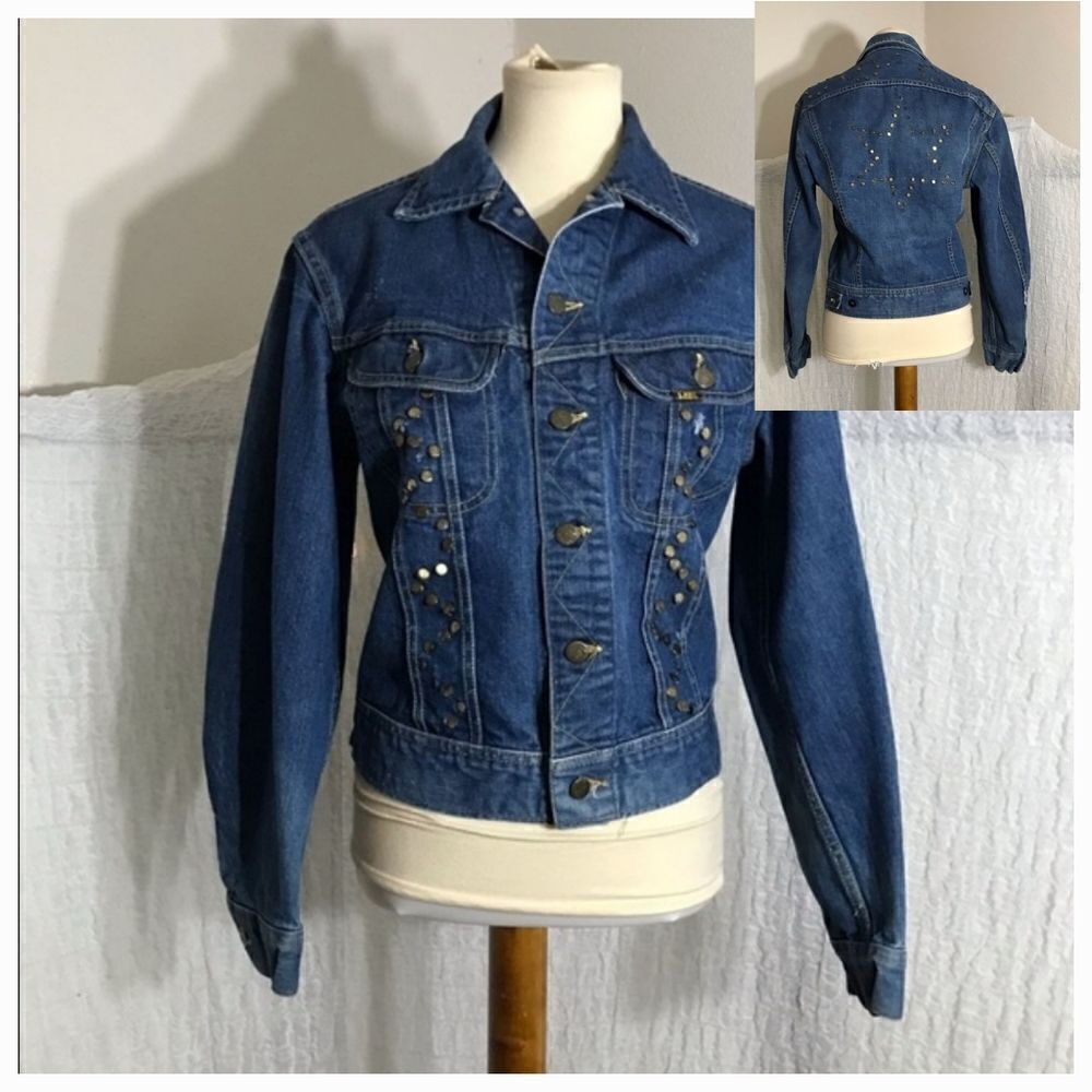 Lee Vtg Star Studded Denim Jacket Size